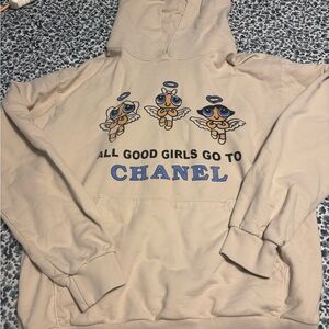 Mega Yacht Graphic Hoodie with Angel Print